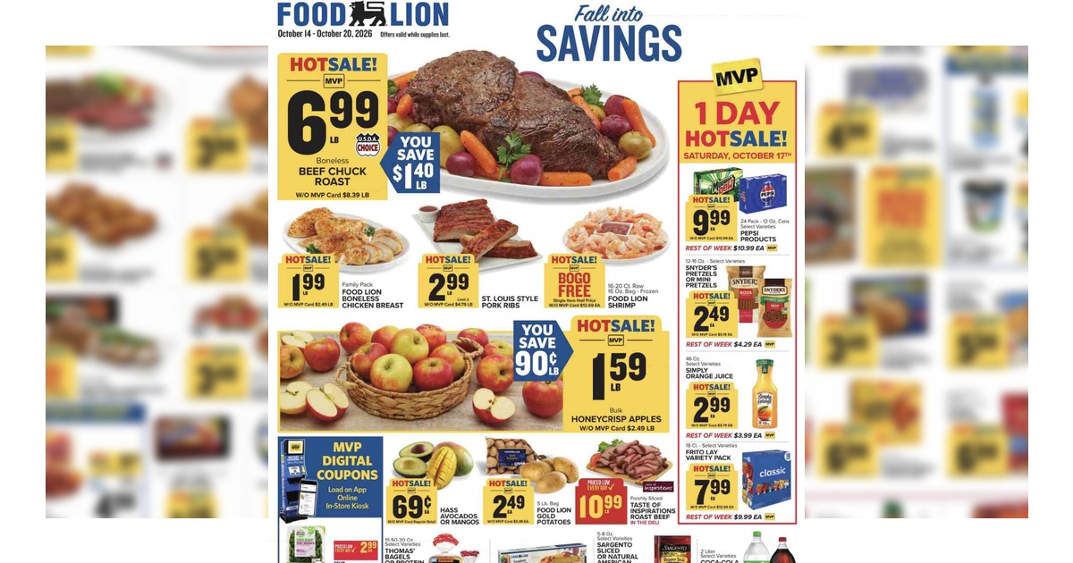 Food Lion Weekly Ad (10/14/26 – 10/20/26) Early Ad Preview