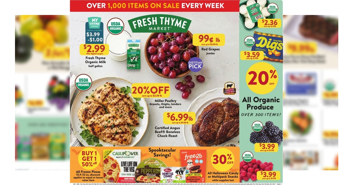 Fresh Thyme Weekly Ad (10/21/26 – 10/27/26) Preview