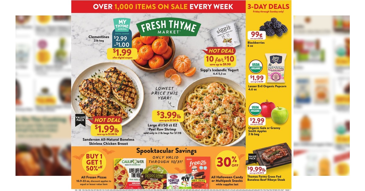 Fresh Thyme Weekly Ad (10/28/26 – 11/3/26) Preview