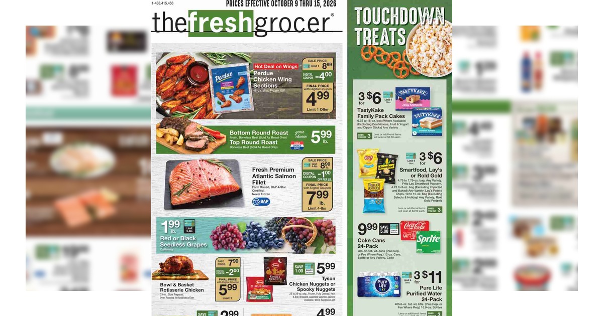 The Fresh Grocer Weekly Ad (10/9/26– 10/15/26) Preview