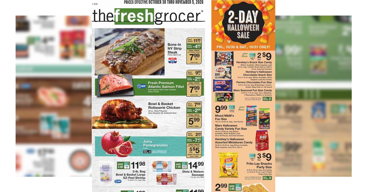 The Fresh Grocer Weekly Ad (10/30/26– 11/5/26) Preview