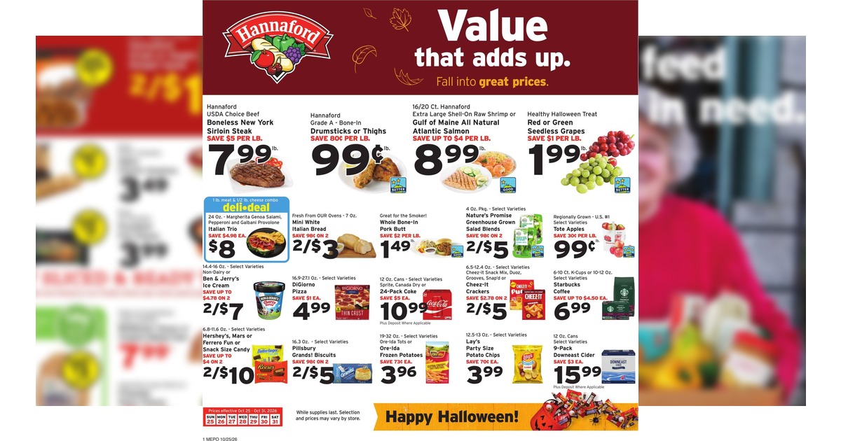 Hannaford Weekly Flyer (10/25/26 – 10/31/26) Ad Preview