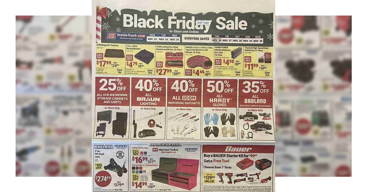 Harbor Freight Flyer (11/23/26 – 11/30/26) Black Friday Preview!