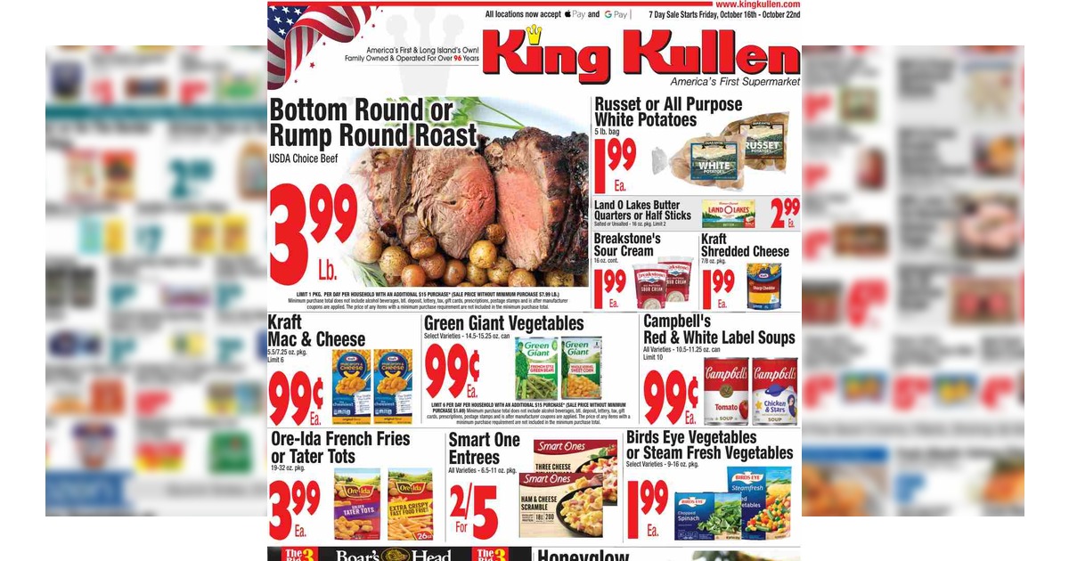 King Kullen Circular (10/16/26– 10/22/26) Weekly Ad