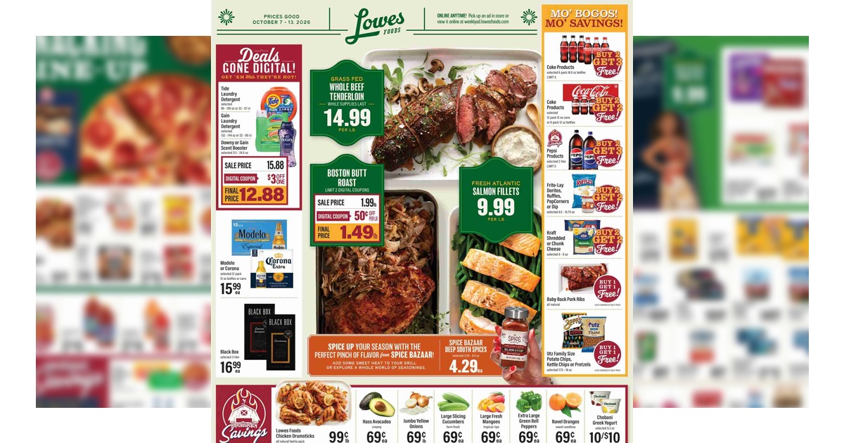 Lowes Foods Weekly Ad (10/7/26 – 10/13/26) Grocery Ad