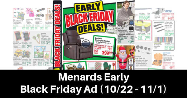 Menards Weekly Ad (10/22/26 - 11/1/26) & Early Black Friday!