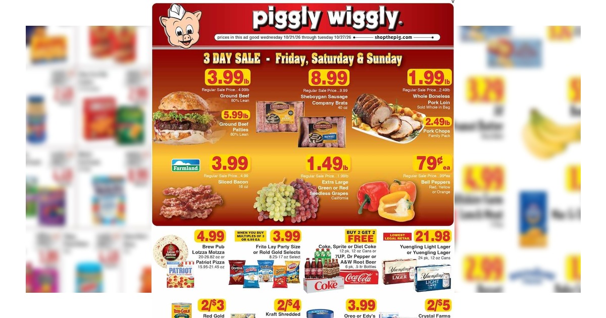 Piggly Wiggly Weekly (10/21/26 – 10/27/26) Ad Preview!
