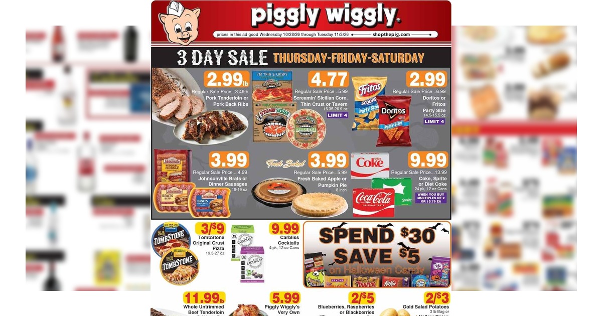 Piggly Wiggly Weekly (10/28/26 – 11/3/26) Ad Preview!