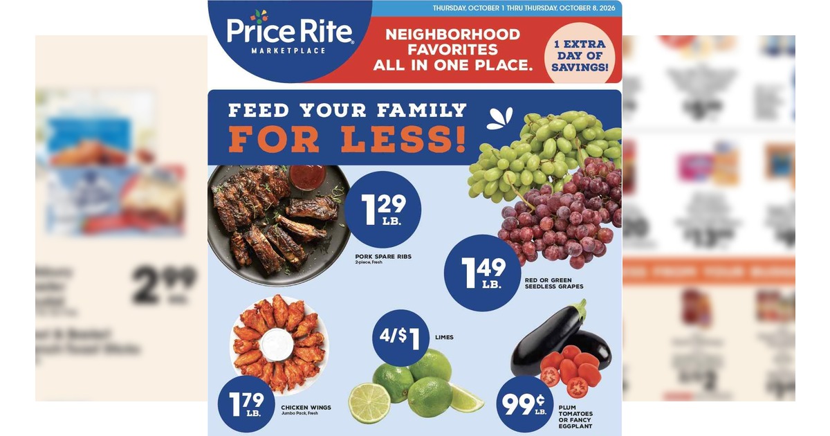 Price Rite Flyer (10/1/26– 10/8/26) Weekly Ad Circular Preview