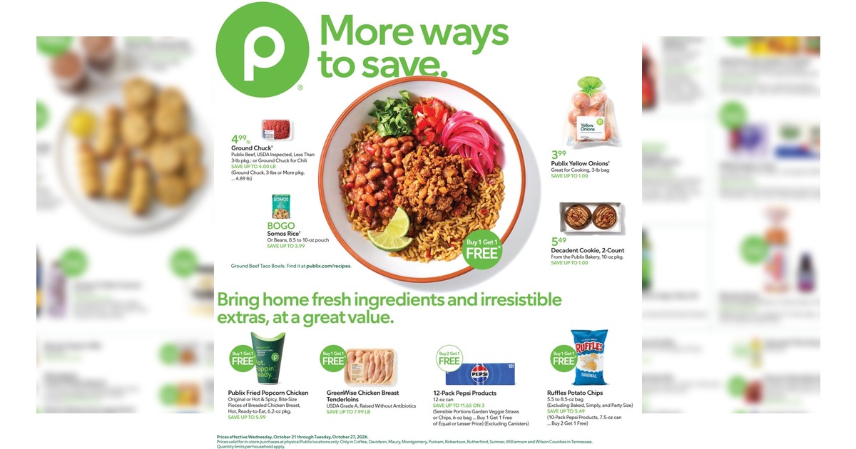 Publix Weekly Ad (10/21/26 - 10/27/26) Sneak Peek Preview