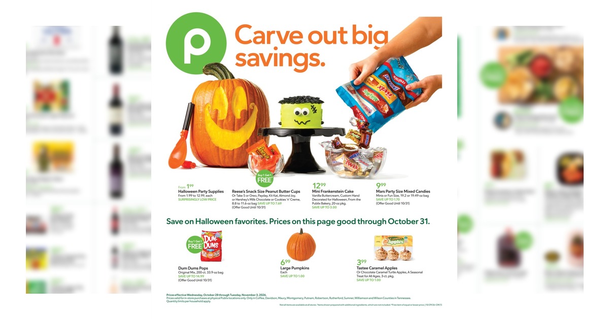 Publix Weekly Ad (10/28/26 - 11/3/26) Sneak Peek Preview