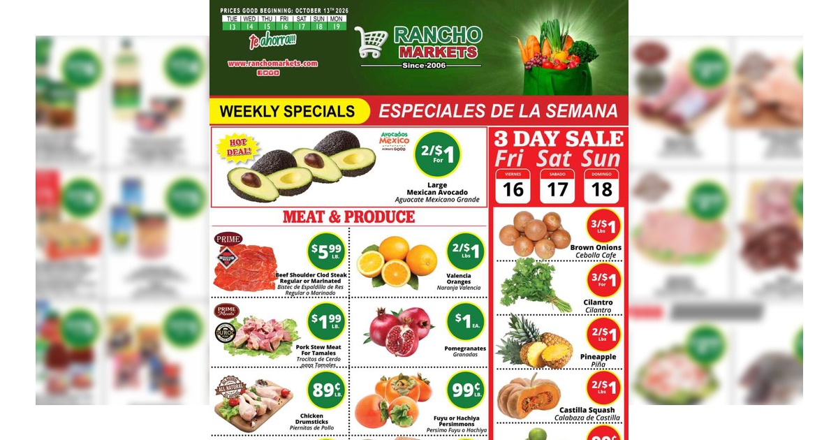 Rancho Markets Weekly Ad (10/13/26 - 10/19/26)