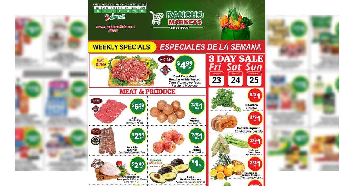 Rancho Markets Weekly Ad (10/20/26 - 10/26/26)