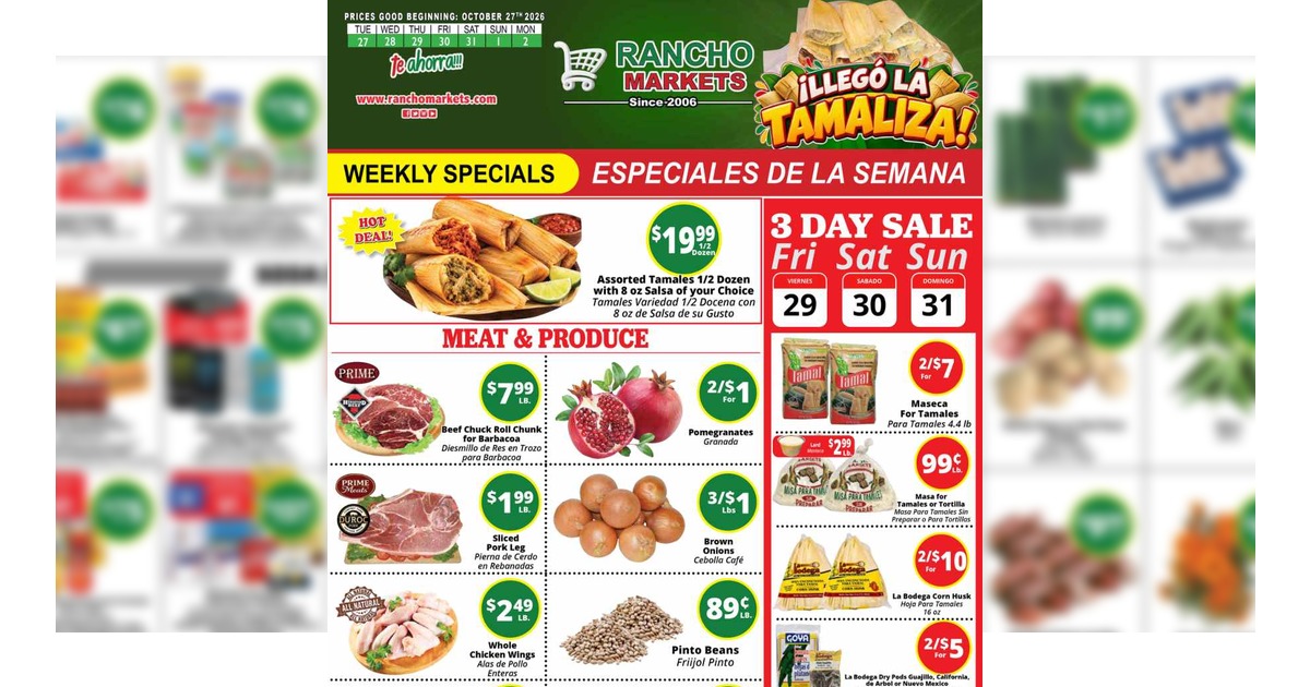Rancho Markets Weekly Ad (10/27/26 - 11/2/26)