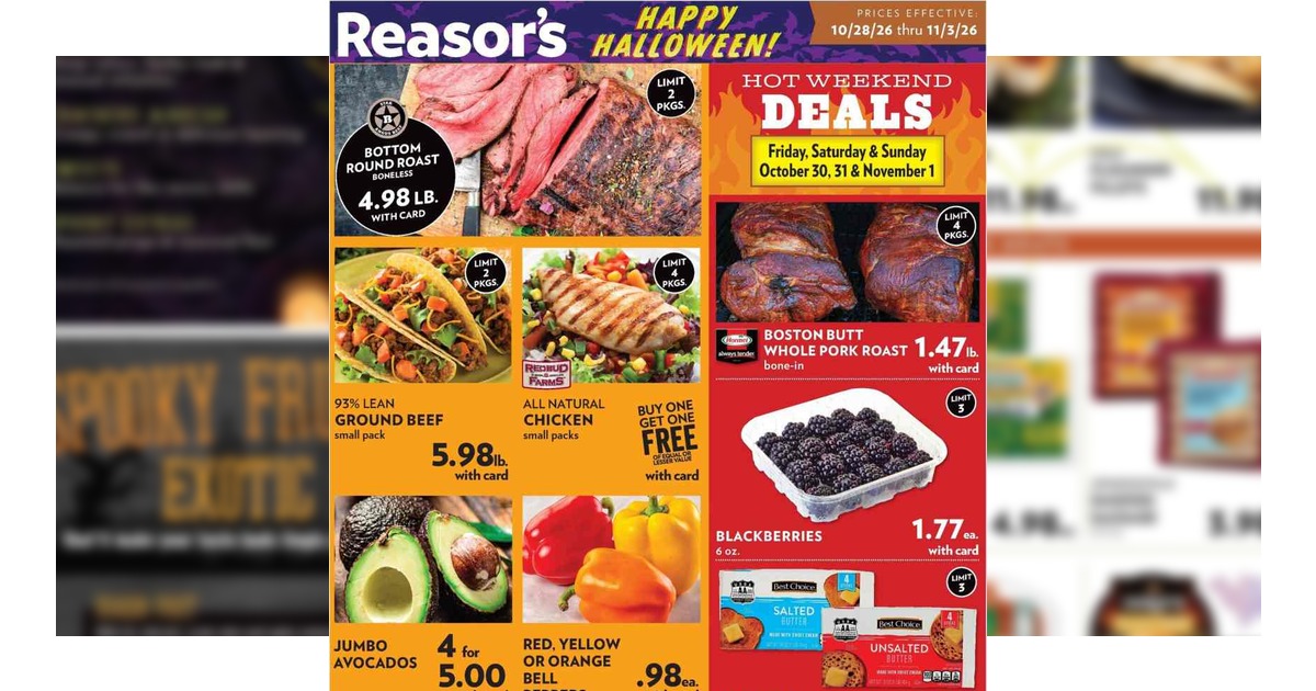 Reasor's Weekly Ad (10/28/26 – 11/3/26) Preview