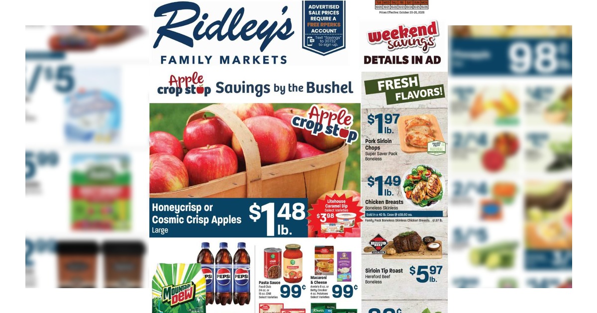 Ridley’s Ad (10/20/26 - 10/26/26) Weekly Ad Preview