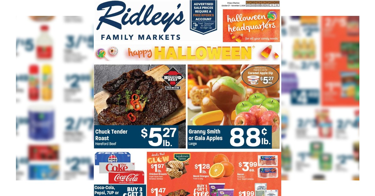 Ridley’s Ad (10/27/26 - 11/2/26) Weekly Ad Preview