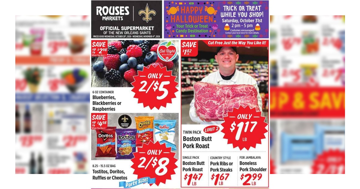 Rouses Weekly (10/28/26 – 11/4/26) Ad Preview