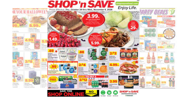 Shop 'n Save Weekly (10/29/26 - 11/4/26)