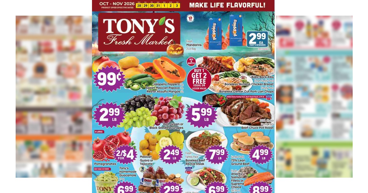 Tony's Fresh Market (10/28/26 – 11/3/26) Weekly Ad