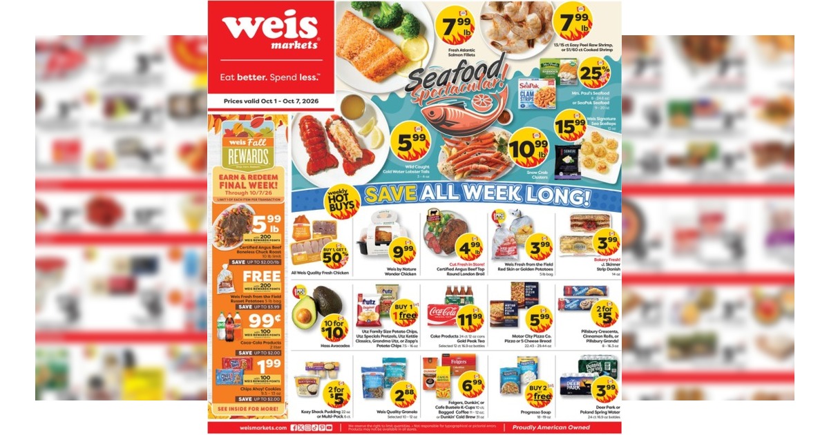 Weis Weekly Sale Ad (10/1/26 - 10/28/26) Flyer Preview