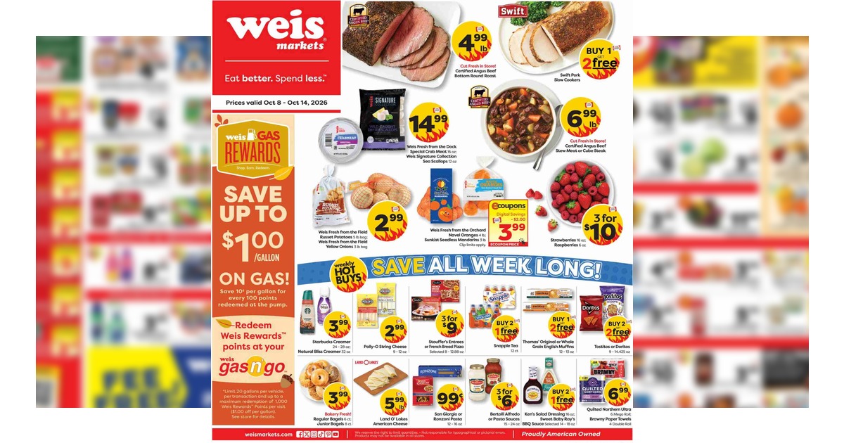 Weis Weekly Sale Ad (10/8/26 - 10/14/26) Flyer Preview